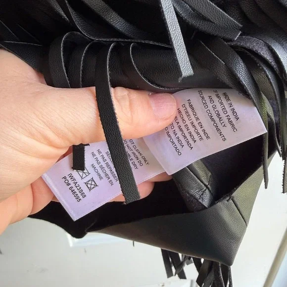 Idyllwind Women's XXL Irene Fringe Faux Leather Moto Western Indie Mini Skirt - Picture 8 of 10